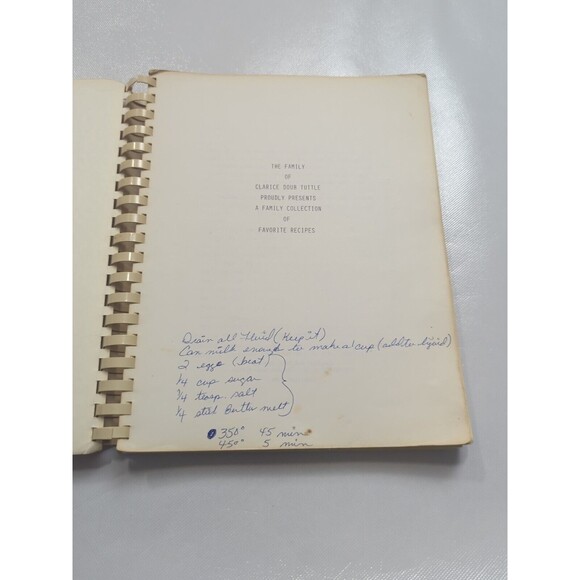 Clarice Doub Tuttle Family‎ Recipe Book Pfafftown, NC Elm Grove United Methodist - Picture 2 of 16